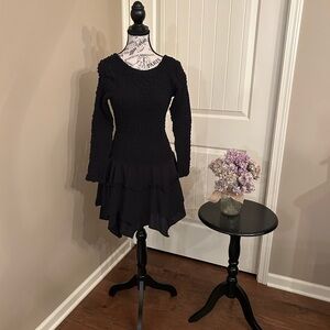 Free People Black Long Sleeve Dress